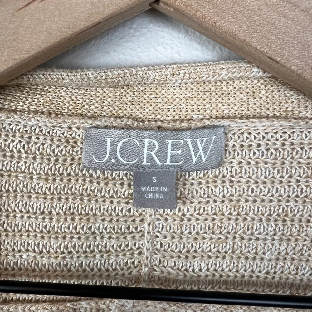J. Crew Relaxed Cotton Linen Blend Cardigan Sweater